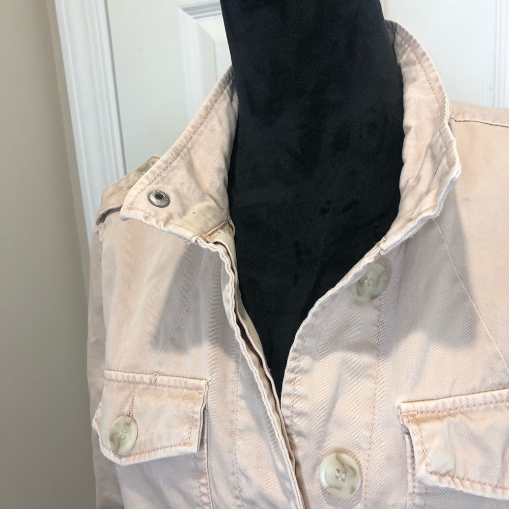 Kenzie Jeans blush pink long sleeve button front jacket size medium - Picture 2 of 12